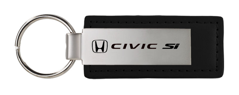 Honda Civic SI Leather Key Fob - Black