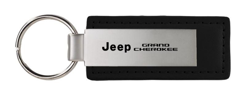 Jeep Grand Cherokee Leather Key Fob - Black