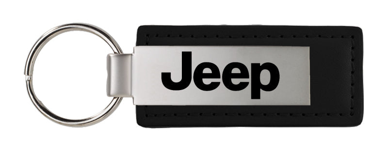 Jeep Leather Key Fob - Black