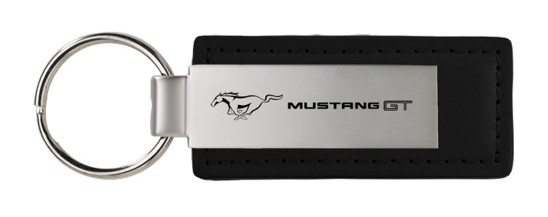 Mustang GT Leather Key Fob - Black