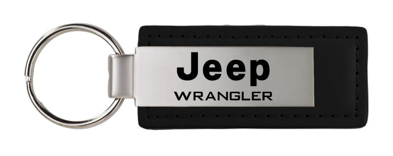 Jeep Wrangler Leather Key Fob - Black