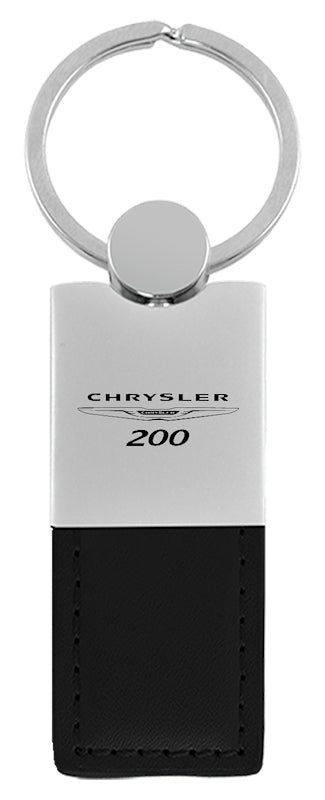 Chrysler 200 Duo Leather / Chrome Key Fob - Black