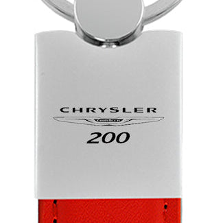 Chrysler 200 Duo Leather / Chrome Key Fob - Red