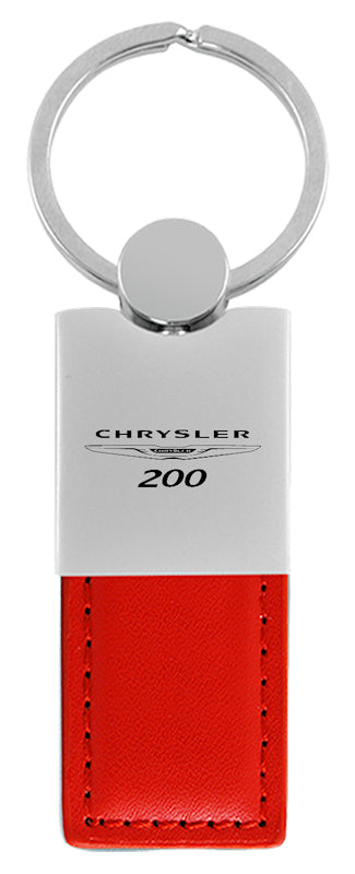 Chrysler 200 Duo Leather / Chrome Key Fob - Red