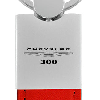 Chrysler 300 Duo Leather / Chrome Key Fob - Red