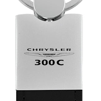 Chrysler 300C Duo Leather / Chrome Key Fob - Black