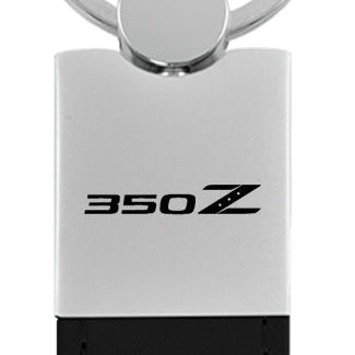 Nissan 350Z Duo Leather / Chrome Key Fob - Black