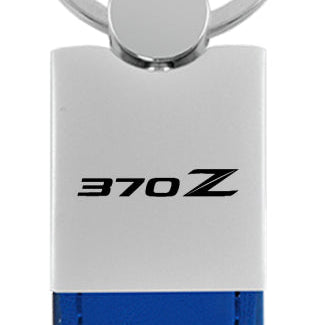 Nissan 370Z Duo Leather / Chrome Key Fob - Blue