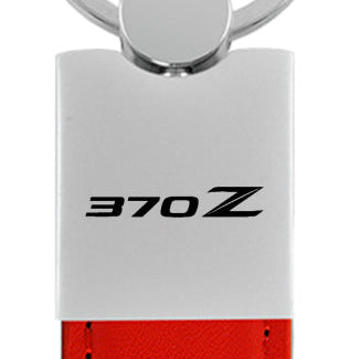Nissan 370Z Duo Leather / Chrome Key Fob - Red