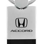 Honda Accord Duo Leather / Chrome Key Fob - Black