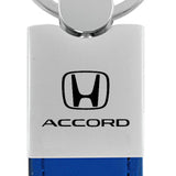 Honda Accord Duo Leather / Chrome Key Fob - Blue