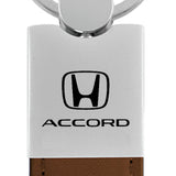 Honda Accord Duo Leather / Chrome Key Fob - Brown