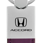 Honda Accord Duo Leather / Chrome Key Fob - Purple