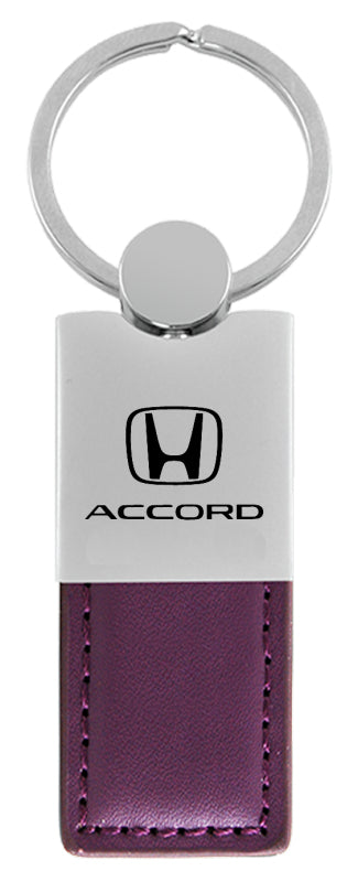 Honda Accord Duo Leather / Chrome Key Fob - Purple