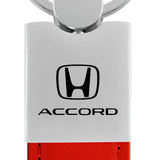 Honda Accord Duo Leather / Chrome Key Fob - Red