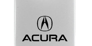 Acura Duo Leather / Chrome Key Fob - Black