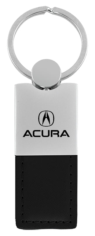 Acura Duo Leather / Chrome Key Fob - Black