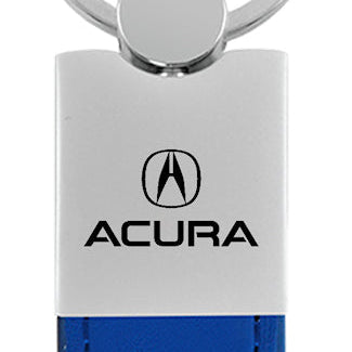 Acura Duo Leather / Chrome Key Fob - Blue