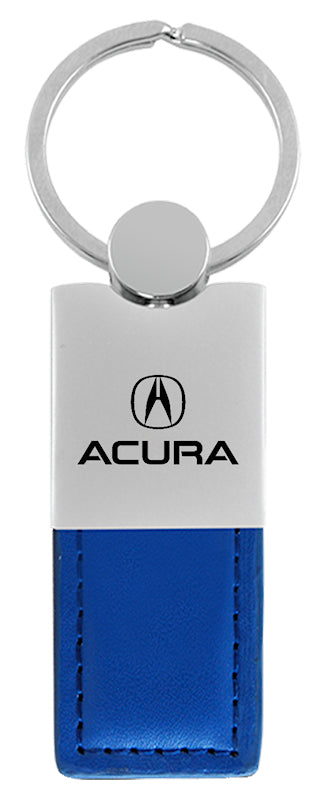 Acura Duo Leather / Chrome Key Fob - Blue