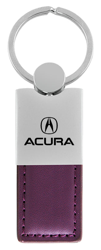 Acura Duo Leather / Chrome Key Fob - Purple