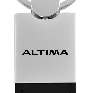 Nissan Altima Duo Leather / Chrome Key Fob - Black