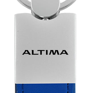 Nissan Altima Duo Leather / Chrome Key Fob - Blue