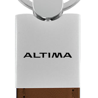 Nissan Altima Duo Leather / Chrome Key Fob - Brown