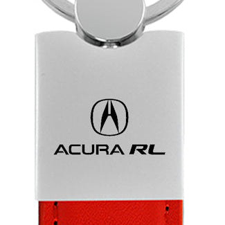 Acura RL Duo Leather / Chrome Key Fob - Red