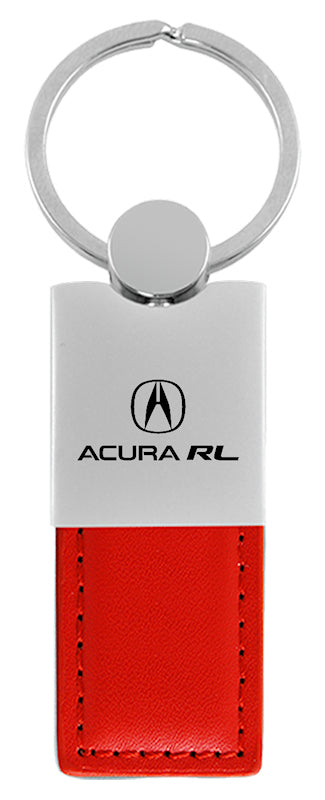 Acura RL Duo Leather / Chrome Key Fob - Red