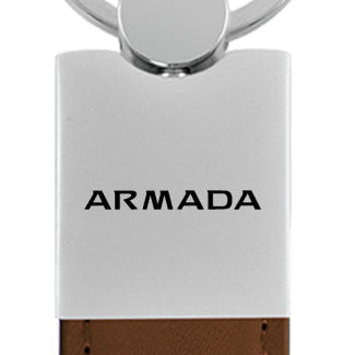 Nissan Armada Duo Leather / Chrome Key Fob - Brown