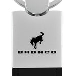 Ford Bronco 2020 Duo Leather / Chrome Key Fob - Black