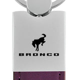 Ford Bronco 2020 Duo Leather / Chrome Key Fob - Purple