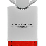 Chrysler Duo Leather / Chrome Key Fob - Red