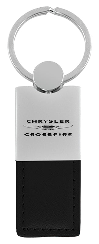 Chrysler Crossfire Duo Leather / Chrome Key Fob - Black