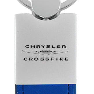 Chrysler Crossfire Duo Leather / Chrome Key Fob - Blue