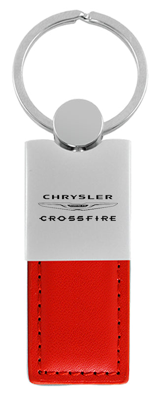 Chrysler Crossfire Duo Leather / Chrome Key Fob - Red