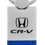 Honda CR-V Duo Leather / Chrome Key Fob - Blue