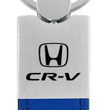 Honda CR-V Duo Leather / Chrome Key Fob - Blue