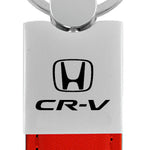 Honda CR-V Duo Leather / Chrome Key Fob - Red