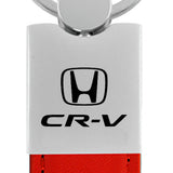 Honda CR-V Duo Leather / Chrome Key Fob - Red