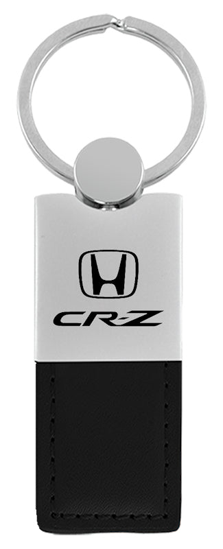 Honda CR-Z Duo Leather / Chrome Key Fob - Black