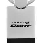 Dodge Dart Duo Leather / Chrome Key Fob - Black