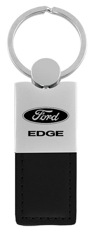 Ford Edge Duo Leather / Chrome Key Fob - Black