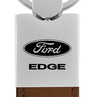 Ford Edge Duo Leather / Chrome Key Fob - Brown