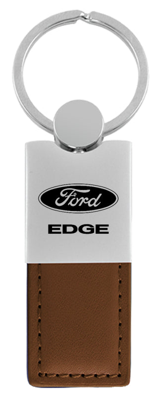 Ford Edge Duo Leather / Chrome Key Fob - Brown