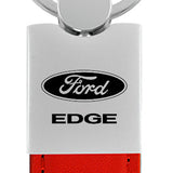 Ford Edge Duo Leather / Chrome Key Fob - Red