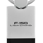 Ford F-150 Lightning Duo Leather / Chrome Key Fob - Black