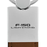 Ford F-150 Lightning Duo Leather / Chrome Key Fob - Brown