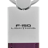 Ford F-150 Lightning Duo Leather / Chrome Key Fob - Purple