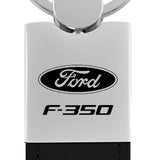 Ford F-350 Duo Leather / Chrome Key Fob - Black